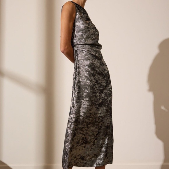 Dkny Dresses & Skirts - New! DKNY Cowl Neck Liquid Velvet Dress Size Medium ($119 retail) nwt